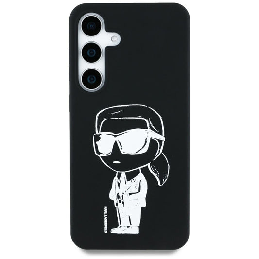 Husa MagSafe pentru Samsung Galaxy S25 S931, Karl Lagerfeld, Silicone Graffiti, Neagra