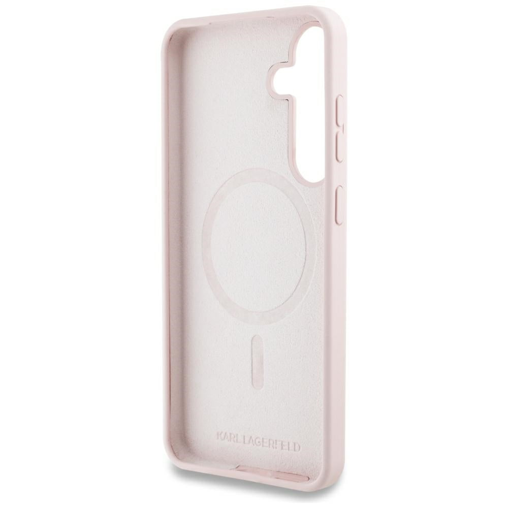 Husa MagSafe pentru Samsung Galaxy S25 S931, Karl Lagerfeld, Silicone Graffiti, Roz