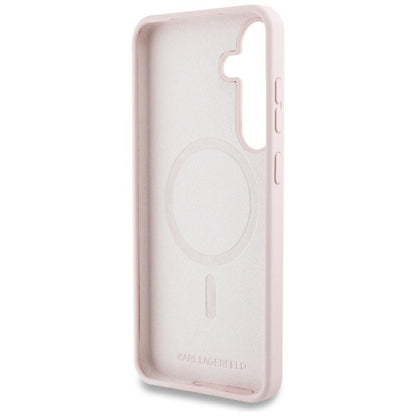 Husa MagSafe pentru Samsung Galaxy S25 S931, Karl Lagerfeld, Silicone Graffiti, Roz