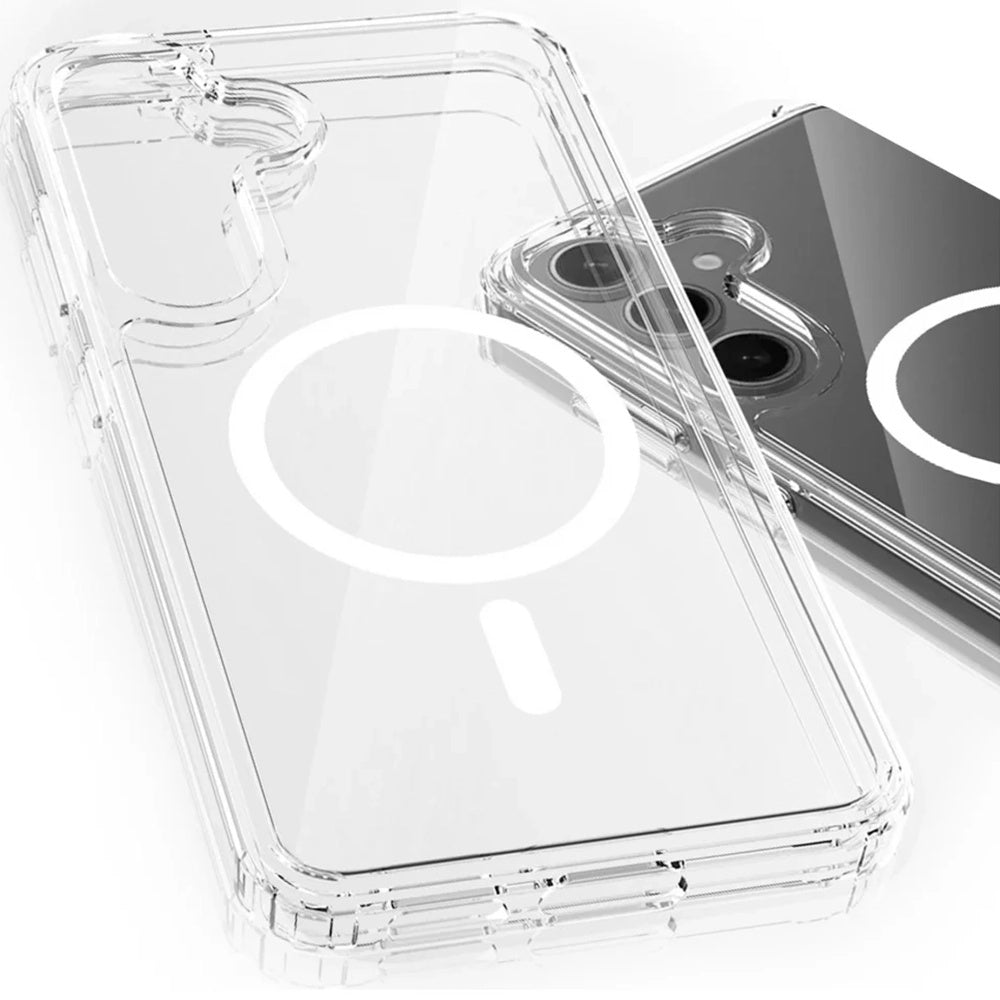 Husa MagSafe pentru Samsung Galaxy S25 S931 / S24 S921, 3MK, Armor MagCase, Transparenta