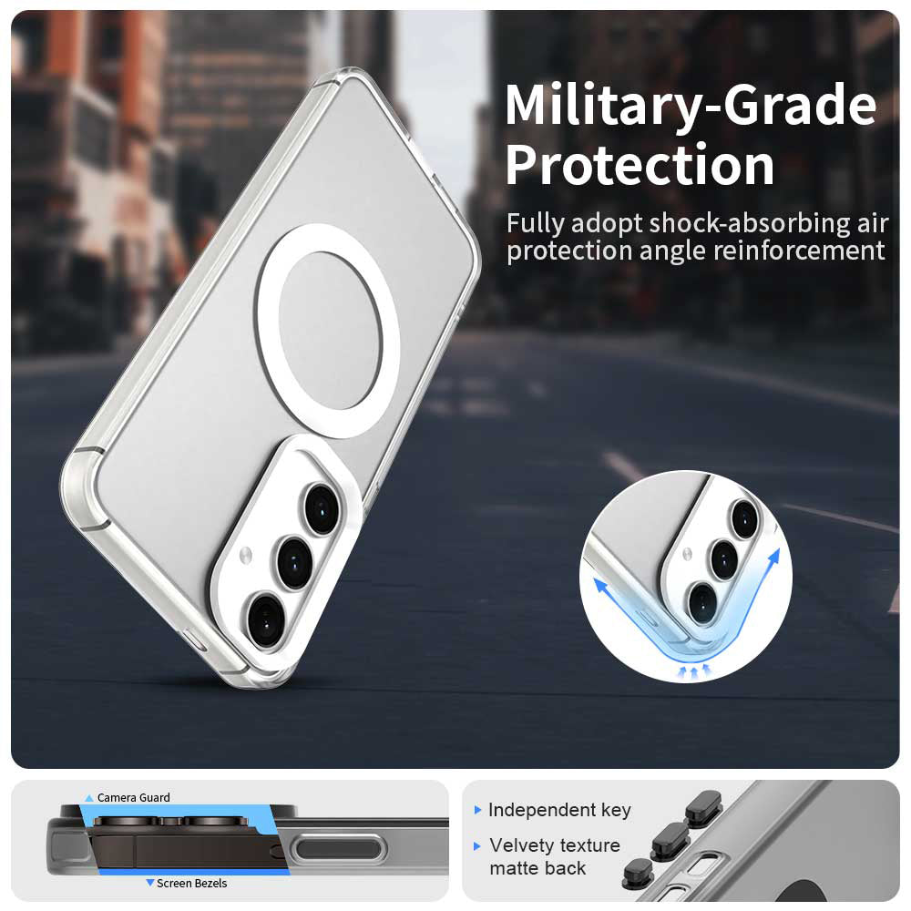 Husa MagSafe pentru Samsung Galaxy S25 S931 / S24 S921, Techsuit, CandyCase, Alba