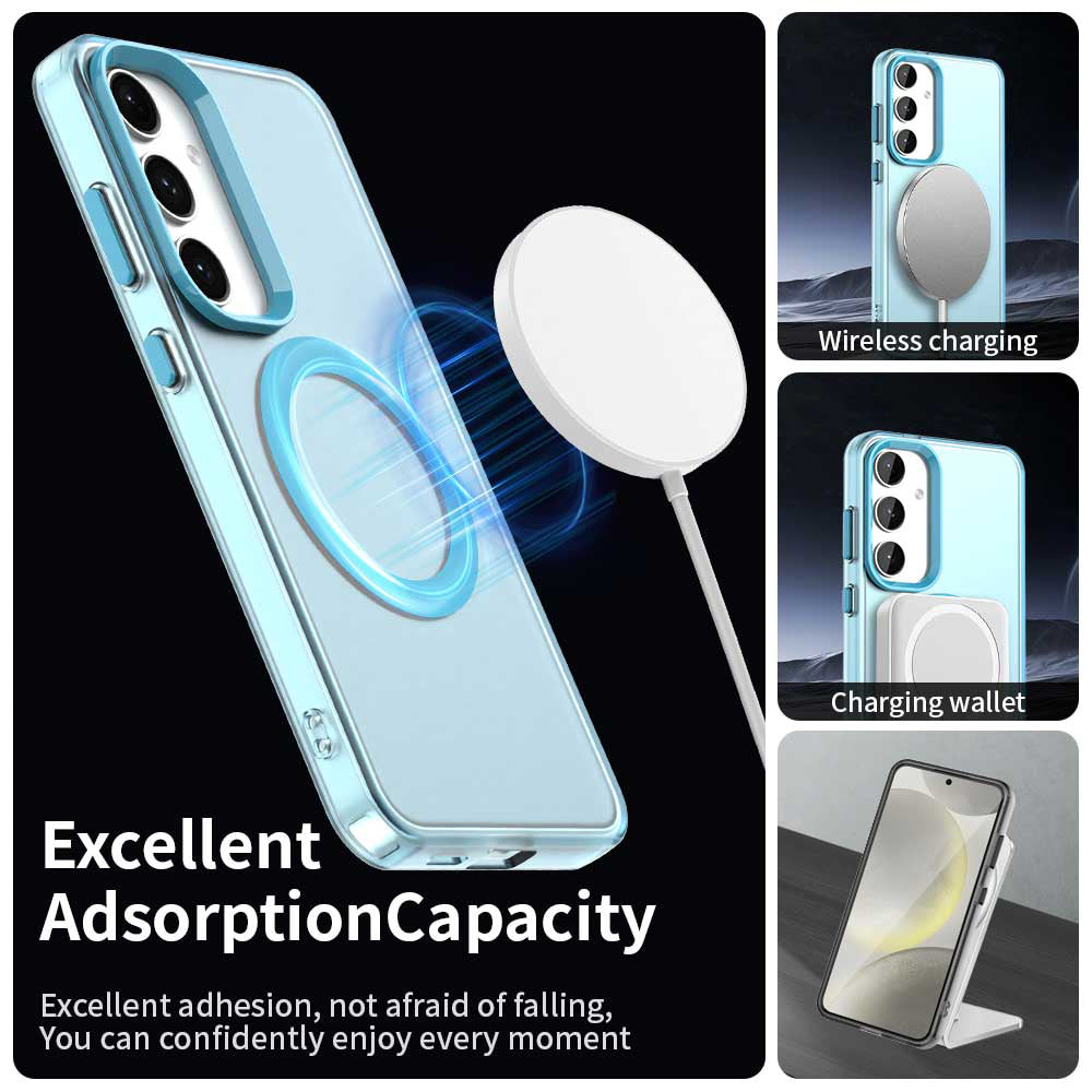 Husa MagSafe pentru Samsung Galaxy S25 S931 / S24 S921, Techsuit, CandyCase, Albastra