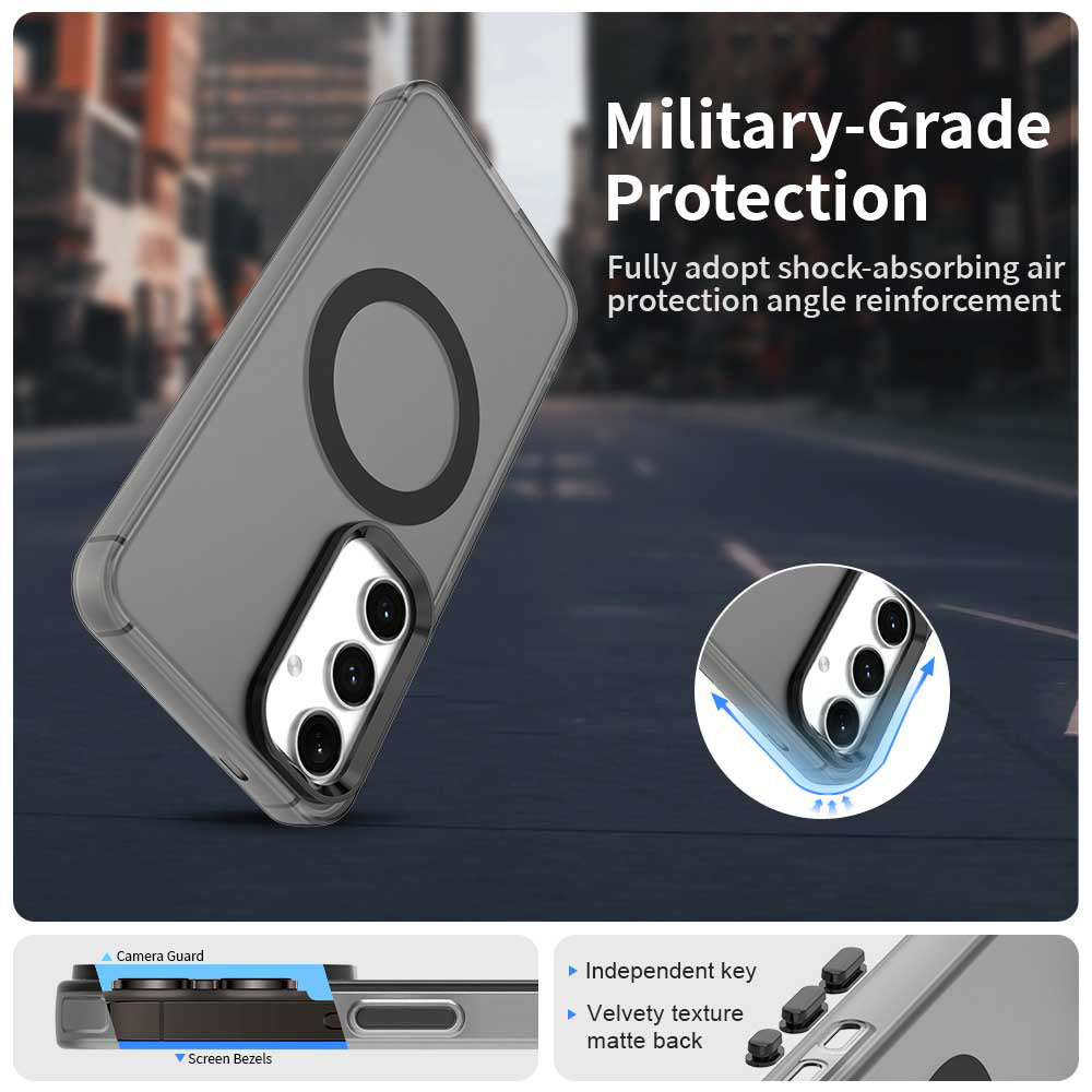 Husa MagSafe pentru Samsung Galaxy S25 S931 / S24 S921, Techsuit, CandyCase, Neagra