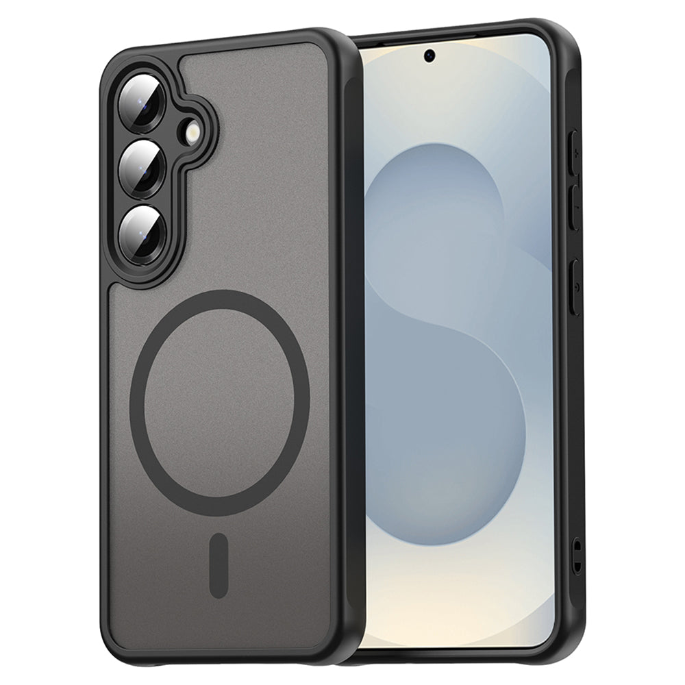 Husa MagSafe pentru Samsung Galaxy S25 S931 / S24 S921, Techsuit, HaloFrost II (Big Lens Hole), Neagra