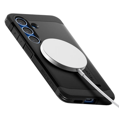 Husa MagSafe pentru Samsung Galaxy S25 S931, Spigen, Tough Armor, Neagra ACS09008