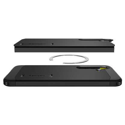 Husa MagSafe pentru Samsung Galaxy S25 S931, Spigen, Tough Armor, Neagra ACS09008