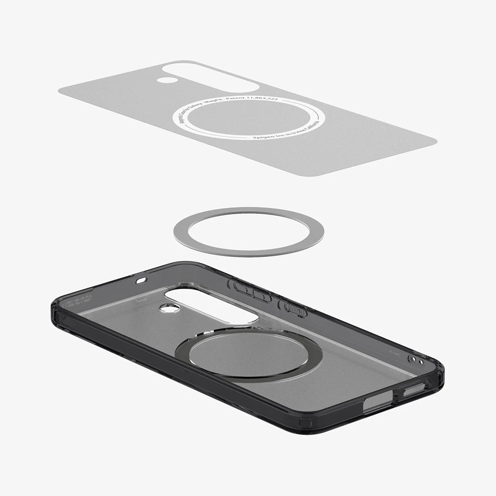 Husa MagSafe pentru Samsung Galaxy S25 S931, Spigen, Ultra Hybrid, Neagra Satinata ACS09005