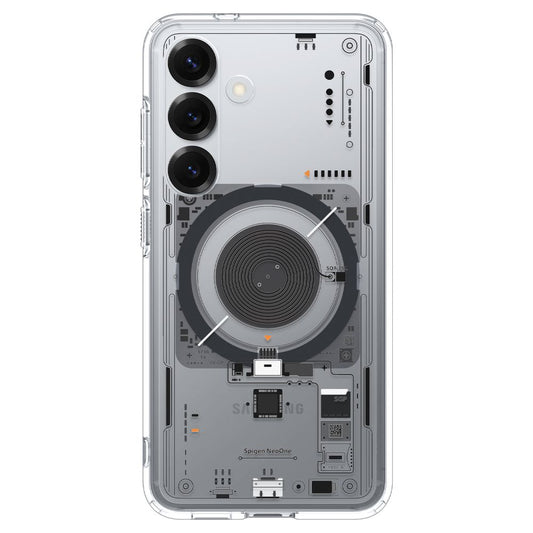 Husa MagSafe pentru Samsung Galaxy S25 S931, Spigen, Ultra Hybrid Neo One, Transparenta