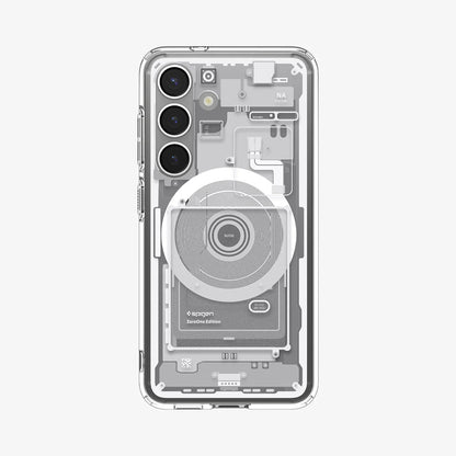 Husa MagSafe pentru Samsung Galaxy S25 S931, Spigen, Ultra Hybrid Zero One, Alba ACS09004