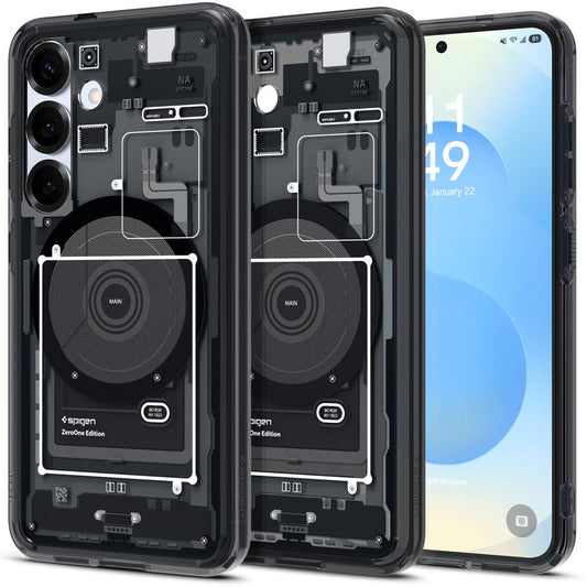 Husa MagSafe pentru Samsung Galaxy S25 S931, Spigen, Ultra Hybrid Zero One, Neagra ACS09003