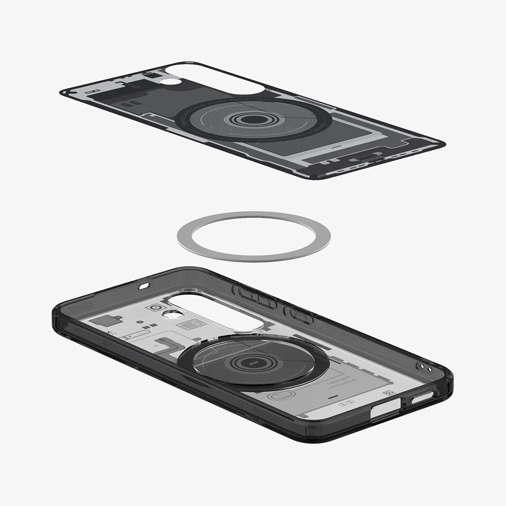 Husa MagSafe pentru Samsung Galaxy S25 S931, Spigen, Ultra Hybrid Zero One, Neagra ACS09003