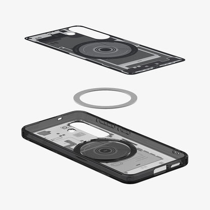 Husa MagSafe pentru Samsung Galaxy S25 S931, Spigen, Ultra Hybrid Zero One, Neagra ACS09003