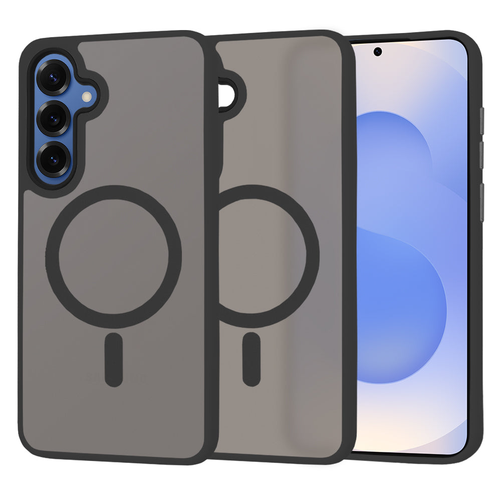 Husa MagSafe pentru Samsung Galaxy S25 S931, Techsuit, HaloFrost, Neagra