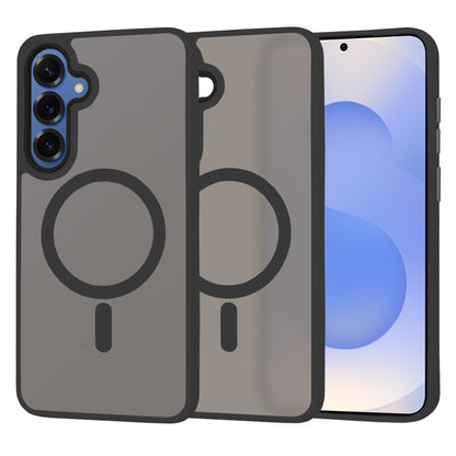 Husa MagSafe pentru Samsung Galaxy S25 S931, Techsuit, HaloFrost, Neagra