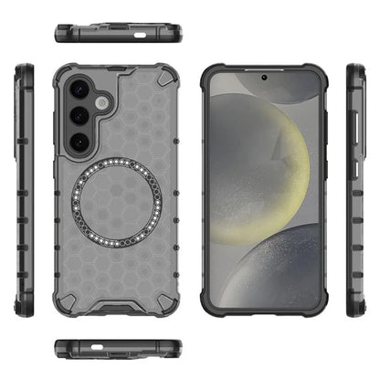 Husa MagSafe pentru Samsung Galaxy S25 S931, Techsuit, HoneyComb Shield, Neagra