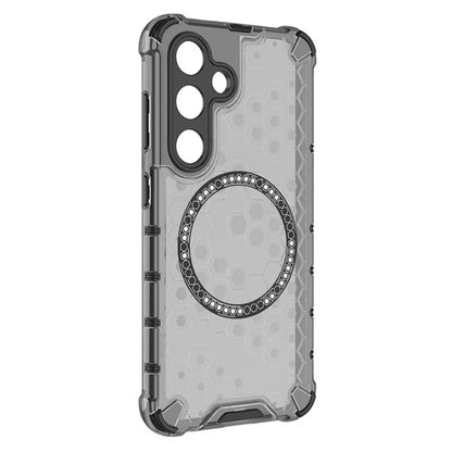 Husa MagSafe pentru Samsung Galaxy S25 S931, Techsuit, HoneyComb Shield, Neagra