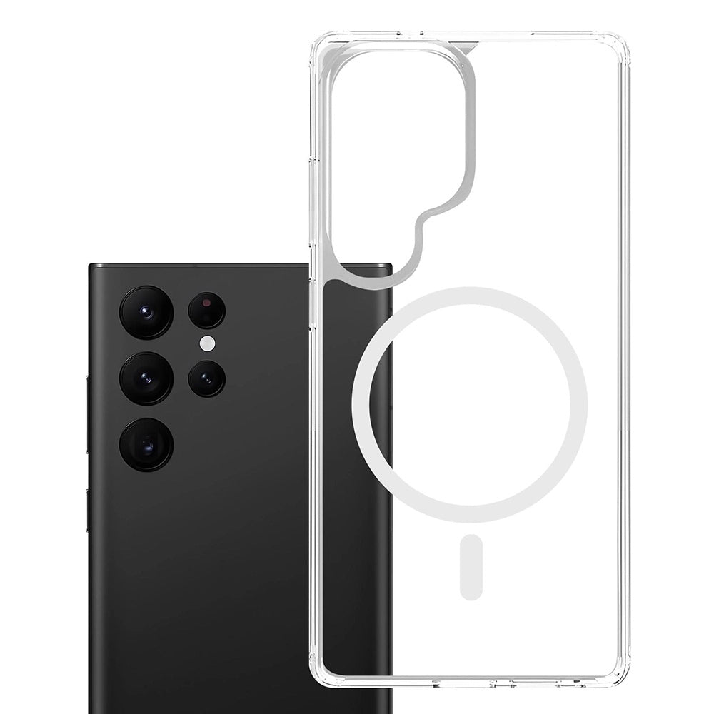 Husa MagSafe pentru Samsung Galaxy S25 Ultra S938, 3MK, Armor MagCase, Transparenta