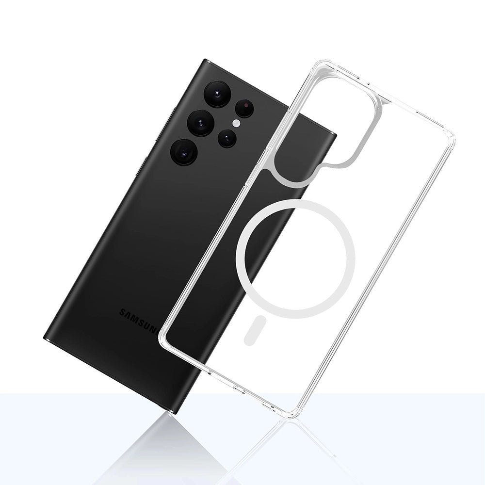 Husa MagSafe pentru Samsung Galaxy S25 Ultra S938, 3MK, Armor MagCase, Transparenta