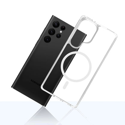 Husa MagSafe pentru Samsung Galaxy S25 Ultra S938, 3MK, Armor MagCase, Transparenta