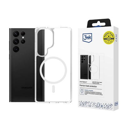 Husa MagSafe pentru Samsung Galaxy S25 Ultra S938, 3MK, Armor MagCase, Transparenta