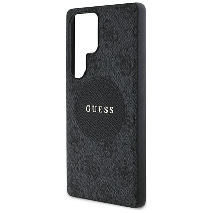 Husa MagSafe pentru Samsung Galaxy S25 Ultra S938, Guess, 4G Circle Classic Logo, Neagra