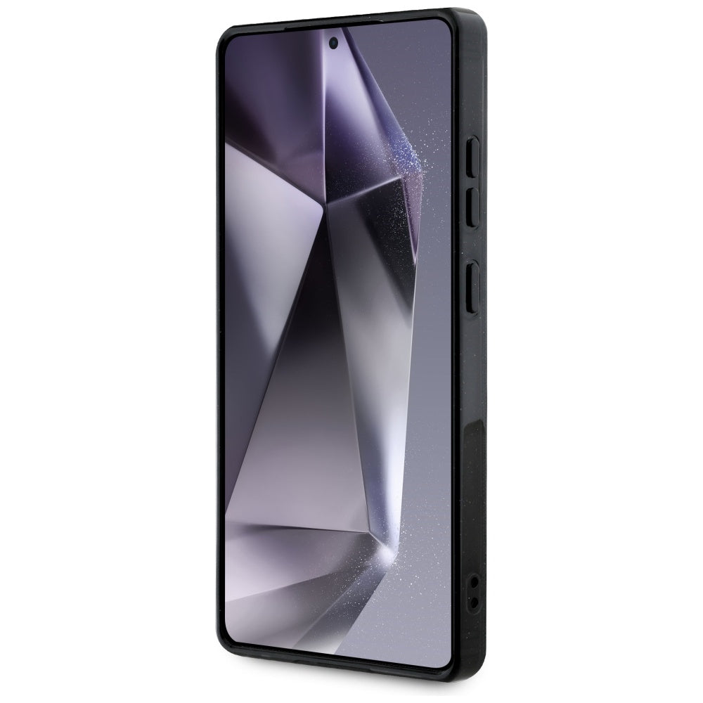 Husa MagSafe pentru Samsung Galaxy S25 Ultra S938, Guess, IML Glitter 4G Circle Triangle, Neagra