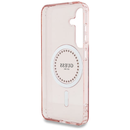 Husa MagSafe pentru Samsung Galaxy S25 S931, Guess, IML Rhinestone, Roz