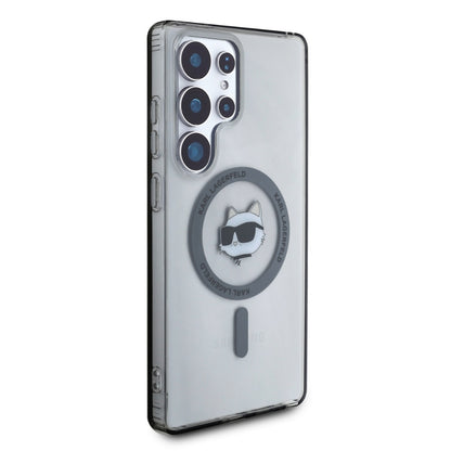 Husa MagSafe pentru Samsung Galaxy S25 Ultra S938, Karl Lagerfeld, IML Choupette's Head, Neagra