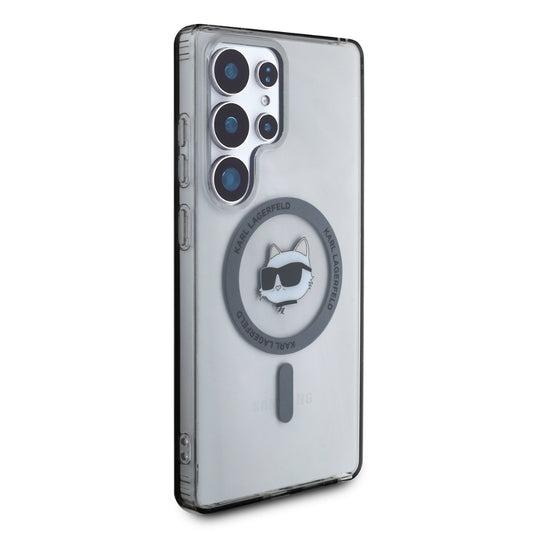 Husa MagSafe pentru Samsung Galaxy S25 Ultra S938, Karl Lagerfeld, IML Choupette's Head, Neagra