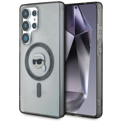 Husa MagSafe pentru Samsung Galaxy S25 Ultra S938, Karl Lagerfeld, IML Karl's Head, Neagra