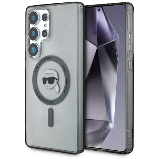 Husa MagSafe pentru Samsung Galaxy S25 Ultra S938, Karl Lagerfeld, IML Karl's Head, Neagra