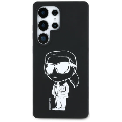 Husa MagSafe pentru Samsung Galaxy S25 Ultra S938, Karl Lagerfeld, Silicone Graffiti, Neagra