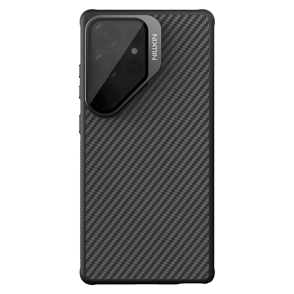 Husa MagSafe pentru Samsung Galaxy S25 Ultra S938, Nillkin, CarboProp with Transparent Black Lens Cover, Neagra