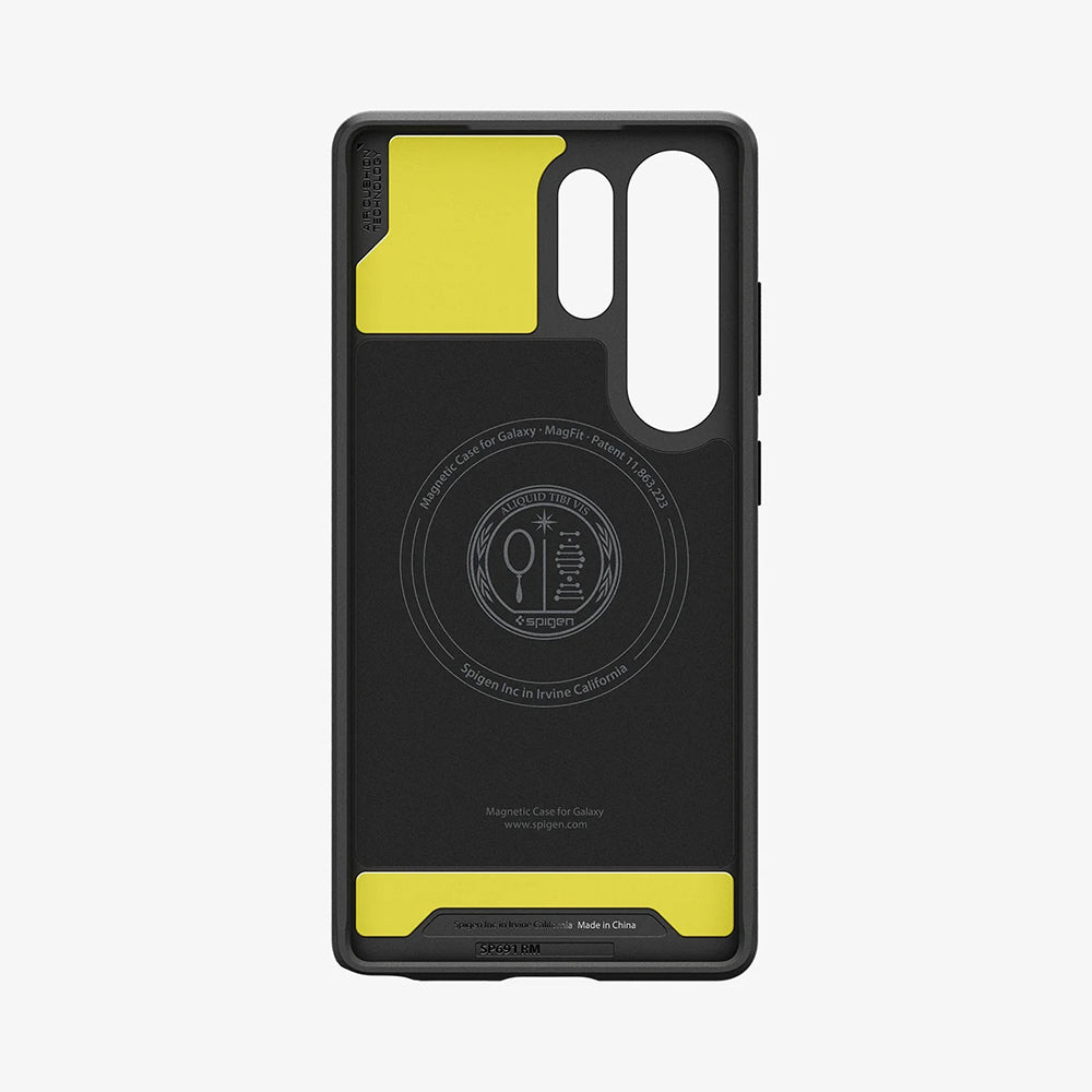 Husa MagSafe pentru Samsung Galaxy S25 Ultra S938, Spigen, Rugged Armor, Neagra Mata ACS08951