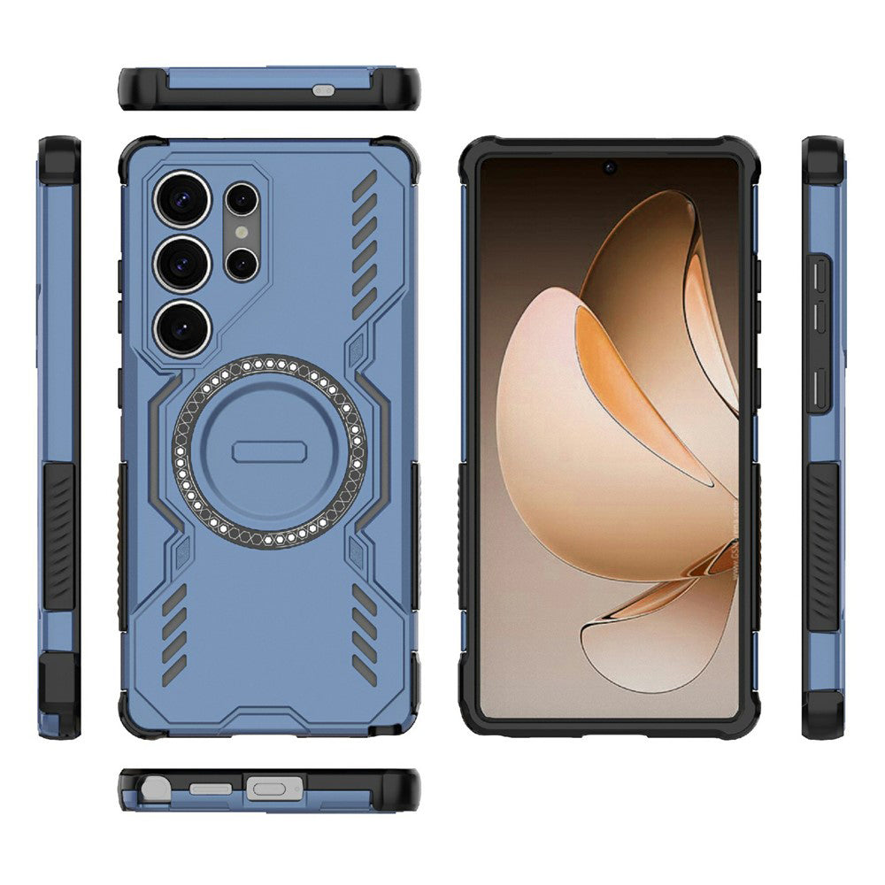Husa MagSafe pentru Samsung Galaxy S25 Ultra S938, Techsuit, ArmorMag, Albastra