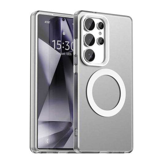 Husa MagSafe pentru Samsung Galaxy S25 Ultra S938, Techsuit, CandyCase, Alba