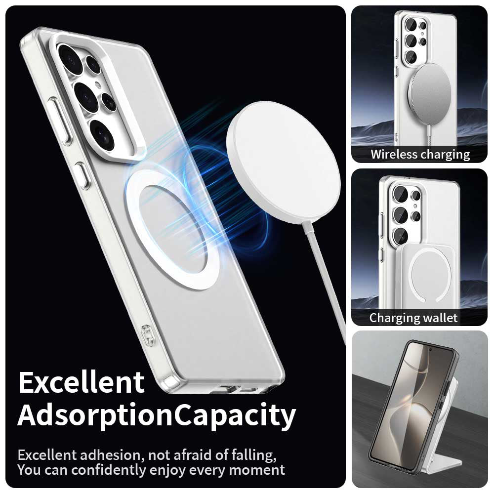 Husa MagSafe pentru Samsung Galaxy S25 Ultra S938, Techsuit, CandyCase, Alba