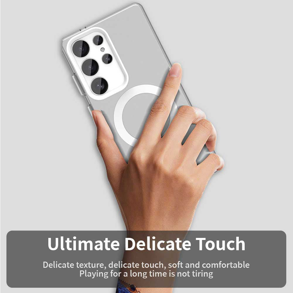 Husa MagSafe pentru Samsung Galaxy S25 Ultra S938, Techsuit, CandyCase, Alba