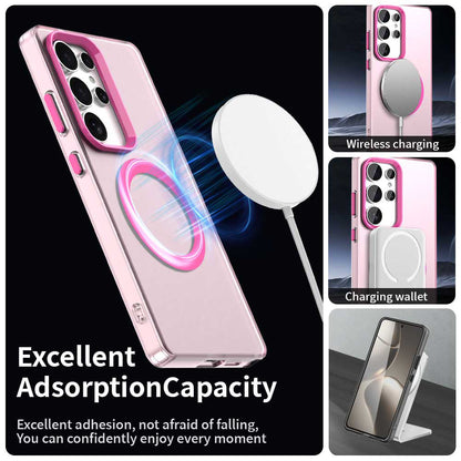 Husa MagSafe pentru Samsung Galaxy S25 Ultra S938, Techsuit, CandyCase, Roz