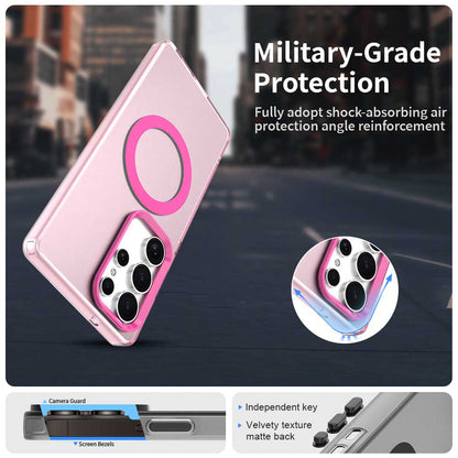 Husa MagSafe pentru Samsung Galaxy S25 Ultra S938, Techsuit, CandyCase, Roz