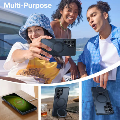 Husa MagSafe pentru Samsung Galaxy S25 Ultra S938, Torras, Ostand, Neagra