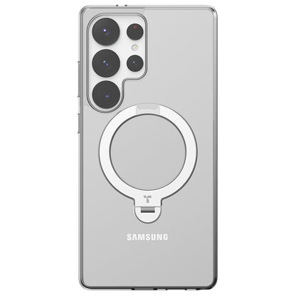 Husa MagSafe pentru Samsung Galaxy S25 Ultra S938, Torras, Ostand Spin, Transparenta
