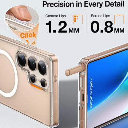 Husa MagSafe pentru Samsung Galaxy S25 Ultra S938, Torras, Pstand, Transparenta