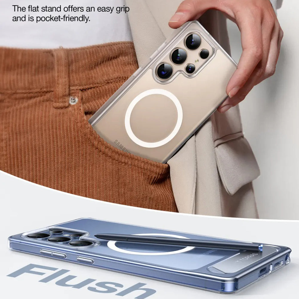 Husa MagSafe pentru Samsung Galaxy S25 Ultra S938, Torras, Pstand, Transparenta