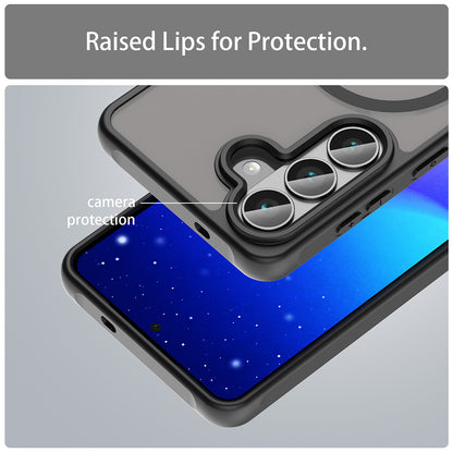 Husa MagSafe pentru Samsung Galaxy S26 FE, Techsuit, HaloFrost II, Neagra