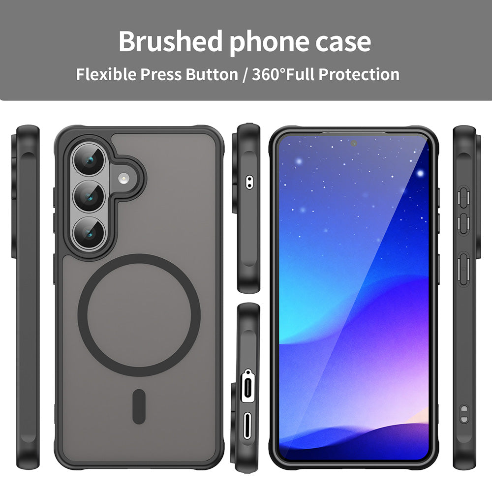 Husa MagSafe pentru Samsung Galaxy S26 FE, Techsuit, HaloFrost II, Neagra