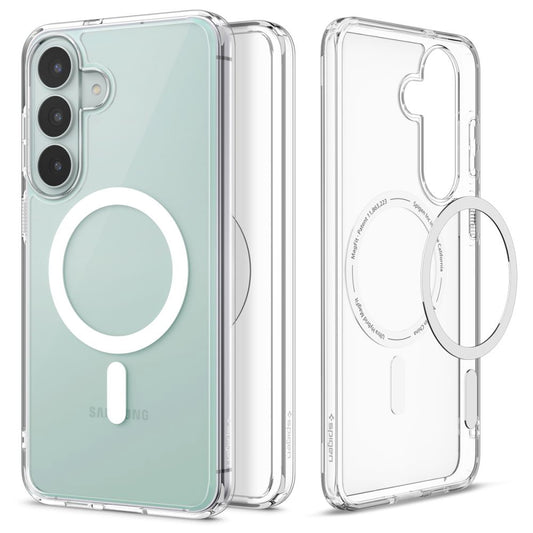 Husa MagSafe pentru Samsung Galaxy S26 FE S741, Spigen, Ultra Hybrid, Transparenta Alba ACS11636