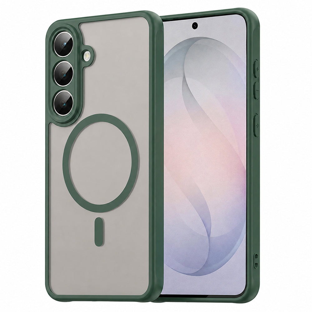 Husa MagSafe pentru Samsung Galaxy S26 FE S741, Techsuit, HaloFrost II, Verde