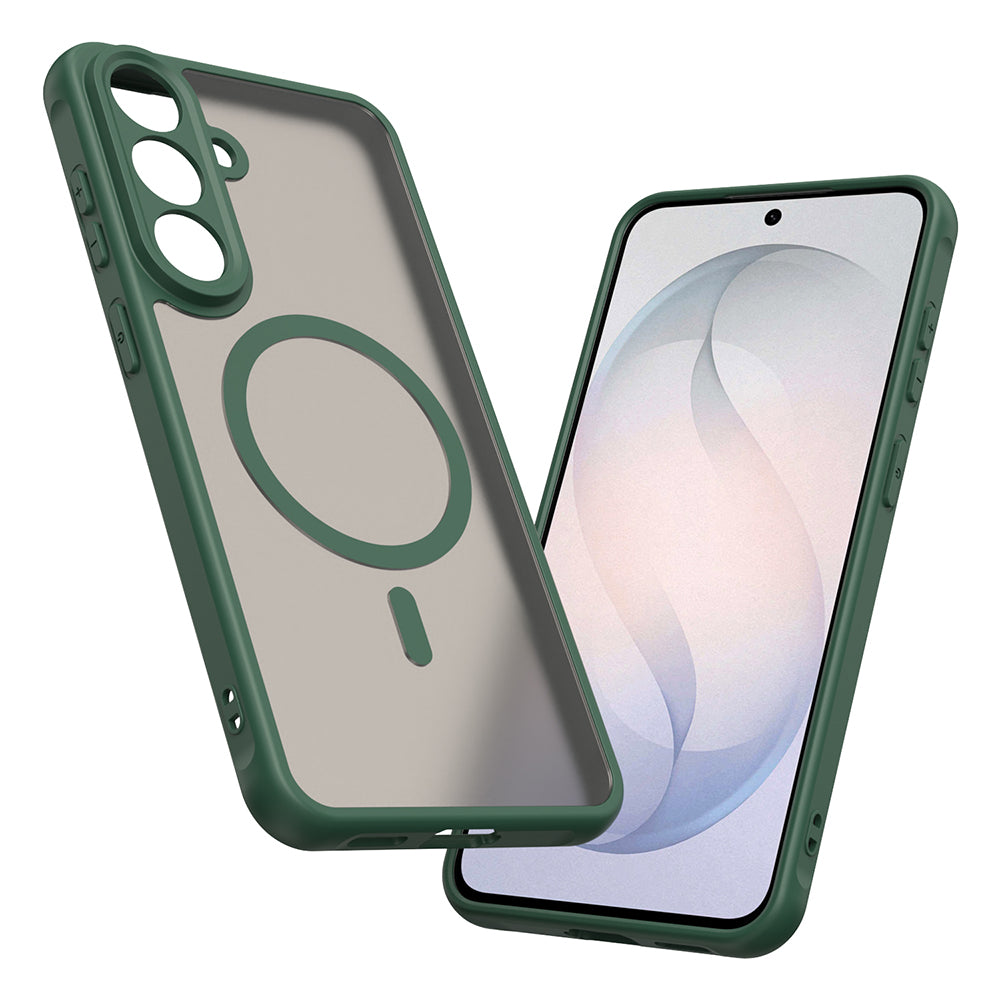 Husa MagSafe pentru Samsung Galaxy S26 FE S741, Techsuit, HaloFrost II, Verde