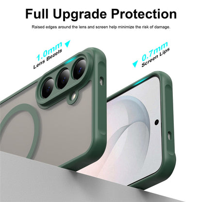 Husa MagSafe pentru Samsung Galaxy S26 FE S741, Techsuit, HaloFrost II, Verde